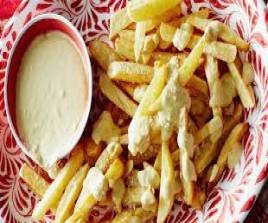 french fries with garlic sauce