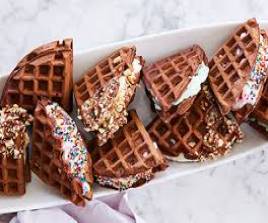 Chocolate with ice cream Waffle